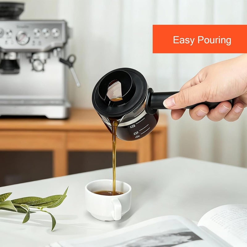 cupsync 4 Cup Glass Espresso Coffee Carafe Compatible with Mr. Coffee, Krups, Salton, DeLonghi, Imusa, and espresso coffee maker Suitable for most espresso coffee makers on the market. - Image 3